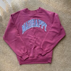 Madhappy Wowen's Crewneck in Berry and Sky Blue